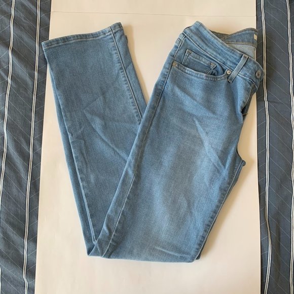 Levi 714 Straight Jeans Light Wash Denim - 27 - Picture 4 of 11